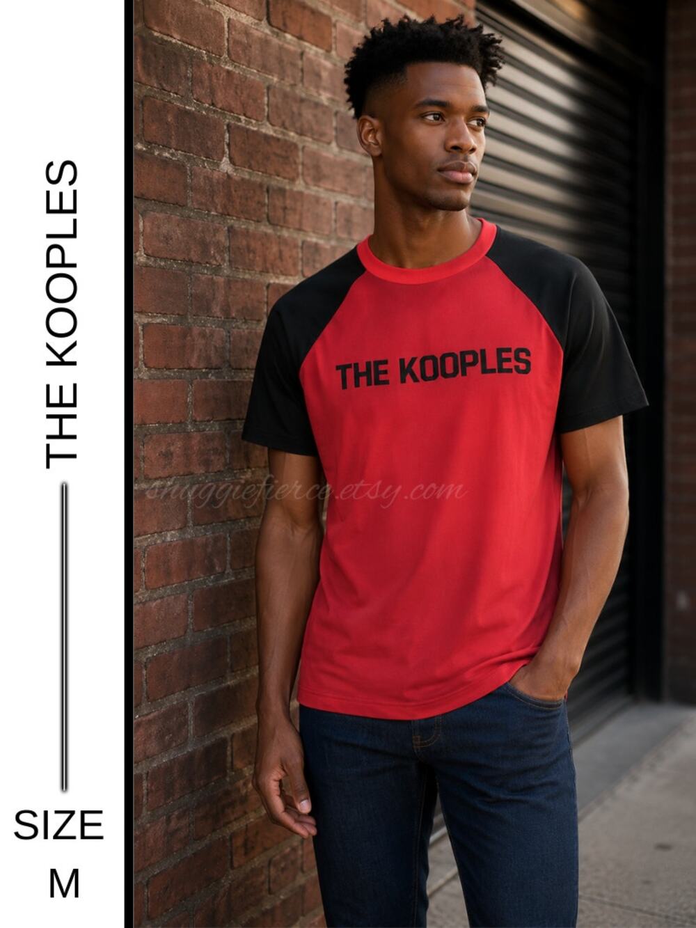 MSRP $135 NWT The Kooples Logo Tee in Color: Rubis Size M Men’s | QUICK SHIP